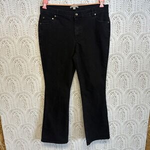 Woman Within‎ Black Flare Leg Jeans Comfort Stretch Plus Size 16W